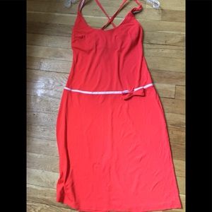 Spaghetti  strap dress with built  in bra